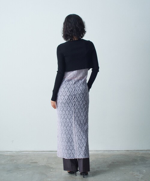 CODE A(コードエー)の「◆stretch hook cardigan(カーディガン/ボレロ・レディース・ブラック系2/ブラック/ホワイト・00)」の16枚目の写真