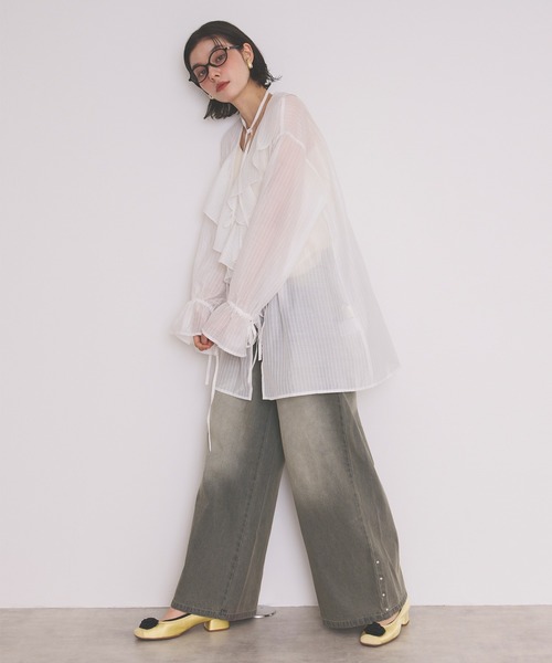 loin nuit(ロワンニュイ)の「waist line design denim / ウエストラインデザインデニム(その他パンツ・レディース・グレー・SMALL/MEDIUM)」の8枚目の写真