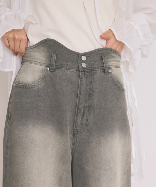 loin nuit(ロワンニュイ)の「waist line design denim / ウエストラインデザインデニム(その他パンツ・レディース・グレー・SMALL/MEDIUM)」の5枚目の写真