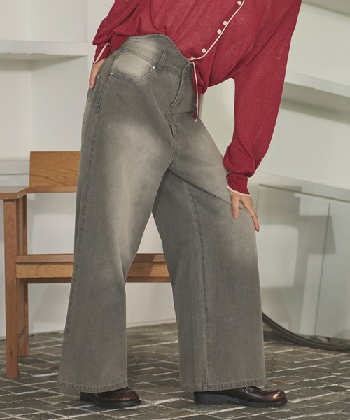 loin nuit(ロワンニュイ)の「waist line design denim / ウエストラインデザインデニム(その他パンツ・レディース・グレー・SMALL/MEDIUM)」の13枚目の写真