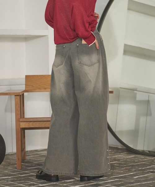 loin nuit(ロワンニュイ)の「waist line design denim / ウエストラインデザインデニム(その他パンツ・レディース・グレー・SMALL/MEDIUM)」の14枚目の写真