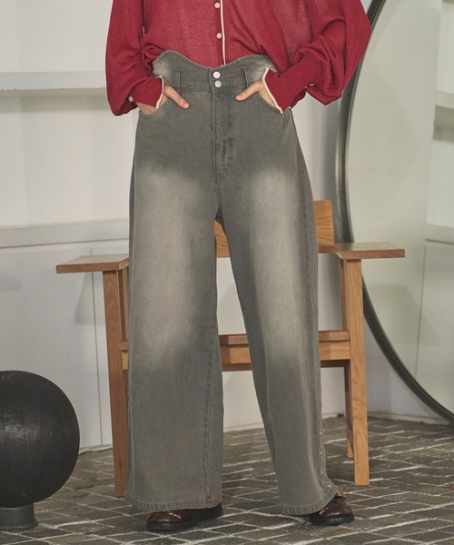 loin nuit(ロワンニュイ)の「waist line design denim / ウエストラインデザインデニム(その他パンツ・レディース・グレー・SMALL/MEDIUM)」の17枚目の写真