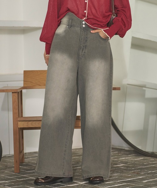 loin nuit(ロワンニュイ)の「waist line design denim / ウエストラインデザインデニム(その他パンツ・レディース・グレー・SMALL/MEDIUM)」の16枚目の写真