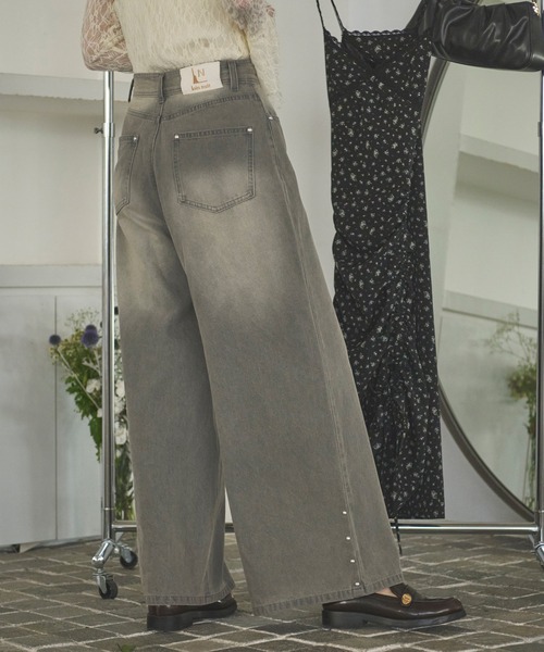 loin nuit(ロワンニュイ)の「waist line design denim / ウエストラインデザインデニム(その他パンツ・レディース・グレー・SMALL/MEDIUM)」の2枚目の写真