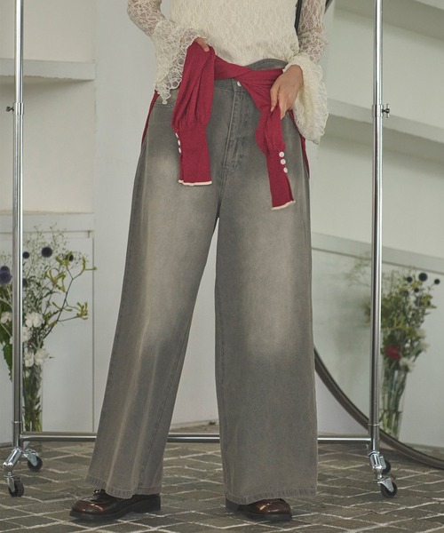 loin nuit(ロワンニュイ)の「waist line design denim / ウエストラインデザインデニム(その他パンツ・レディース・グレー・SMALL/MEDIUM)」の4枚目の写真