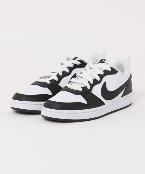 NIKE(ナイキ)の「NIKE ナイキ COURT BOROUGH LOW RECRAFT GS キッズスニーカー(コートバーロウLOWリクラフトGS)(スニーカー・キッズ・ホワイト×ピンク/ホワイト×ブラック/ホワイト×ホワイト・22.5cm/23.0cm/23.5cm/24.0cm/24.5cm/25.0cm)」の1枚目の写真