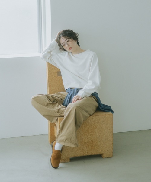 B:MING by BEAMS（ビーミングバイビームス）の「袖フォルム 裏毛 プルオーバー（スウェット・レディース・ライトグレー/レッド系その他/ホワイト系その他5/ブラック・ONE SIZE）」の6枚目の写真