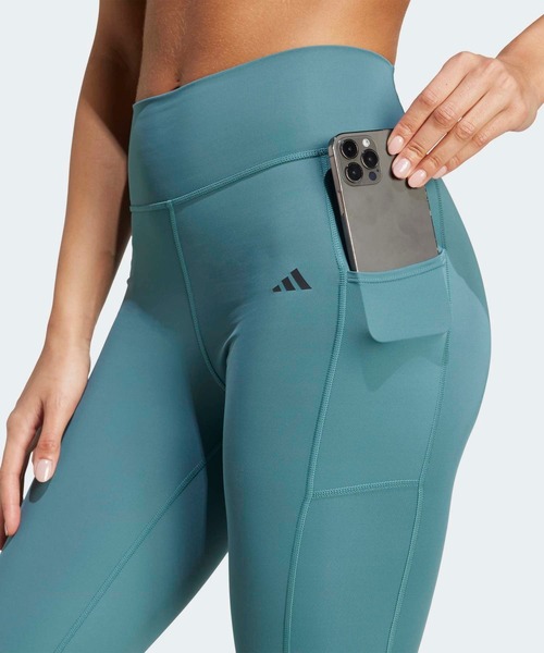 adidas(アディダス)の「Optime スタッシュ 7/8丈レギンス / アディダス adidas(レギンス/スパッツ・レディース・グリーン・XX-LARGE/X-SMALL/X-LARGE/SMALL/MEDIUM/LARGE)」の3枚目の写真