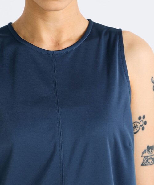 EDITION（エディション）の「サテンダンボール ノースリーブ ワンピース（ワンピース・レディース・ブルー/ブラック・FREE）」の6枚目の写真