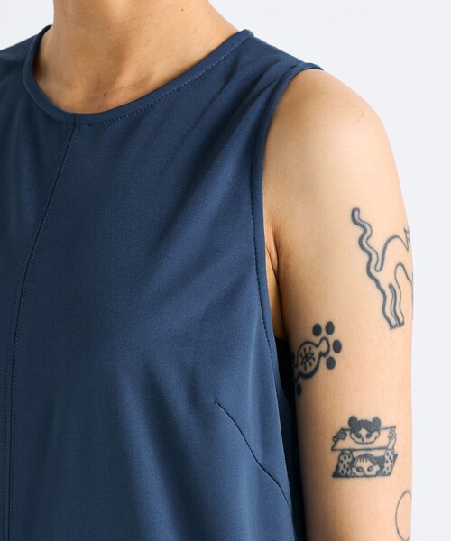 EDITION（エディション）の「サテンダンボール ノースリーブ ワンピース（ワンピース・レディース・ブルー/ブラック・FREE）」の8枚目の写真