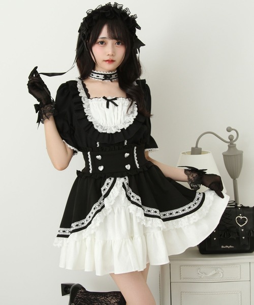 DearMyLove(ディアマイラブ)の「チョーカーメイドフリルヨークトップス(シャツ/ブラウス・レディース・ブラック×ピンク/ホワイト/ブラック×ホワイト・MEDIUM/LARGE/LL/3L)」の16枚目の写真