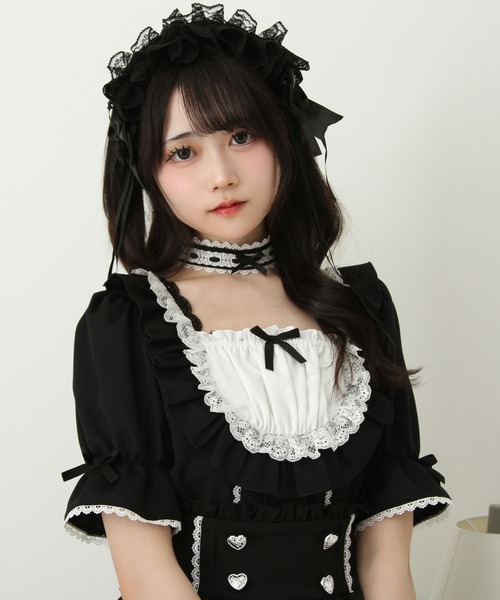 DearMyLove(ディアマイラブ)の「チョーカーメイドフリルヨークトップス(シャツ/ブラウス・レディース・ブラック×ピンク/ホワイト/ブラック×ホワイト・MEDIUM/LARGE/LL/3L)」の18枚目の写真