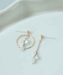 カットドロップアシメセラミックピアス