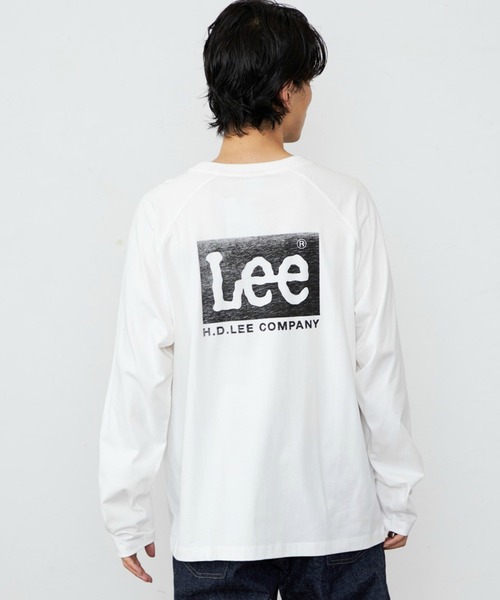 Lee（リー）の「Leeロゴバックプリント ロングスリーブTシャツ【ロングセラー】（Tシャツ/カットソー・メンズ・ホワイト/ブラック・LARGE/SMALL/MEDIUM/X-LARGE）」の2枚目の写真