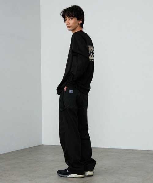 Lee（リー）の「Leeロゴバックプリント ロングスリーブTシャツ【ロングセラー】（Tシャツ/カットソー・メンズ・ホワイト/ブラック・LARGE/SMALL/MEDIUM/X-LARGE）」の20枚目の写真