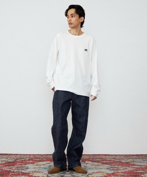 Lee（リー）の「Leeロゴバックプリント ロングスリーブTシャツ【ロングセラー】（Tシャツ/カットソー・メンズ・ホワイト/ブラック・LARGE/SMALL/MEDIUM/X-LARGE）」の6枚目の写真