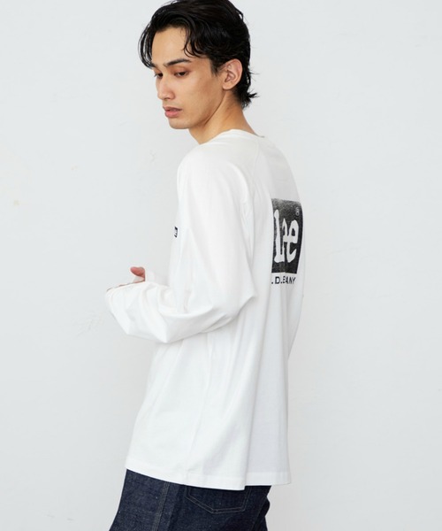 Lee（リー）の「Leeロゴバックプリント ロングスリーブTシャツ【ロングセラー】（Tシャツ/カットソー・メンズ・ホワイト/ブラック・LARGE/SMALL/MEDIUM/X-LARGE）」の15枚目の写真