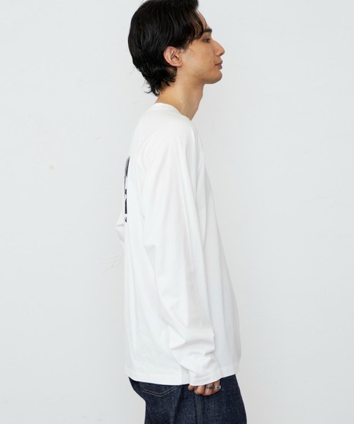 Lee（リー）の「Leeロゴバックプリント ロングスリーブTシャツ【ロングセラー】（Tシャツ/カットソー・メンズ・ホワイト/ブラック・LARGE/SMALL/MEDIUM/X-LARGE）」の16枚目の写真