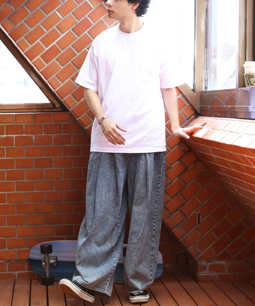 ８(eight)（エイト）の「2タックワイドイージーデニム（デニムパンツ・メンズ・キナリ/ブルー系その他/ブラック/ブラック系その他/ワンウォッシュ・FREE）」の9枚目の写真