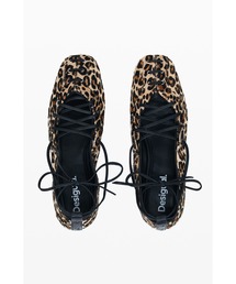 Desigual（デシグアル）の「レオパード柄 レースアップ フラットシューズ（パンプス）」