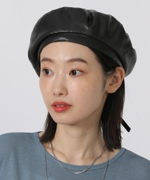 LAKOLE | フェイクレザーベレー帽 / 499983(ハンチング/ベレー帽)