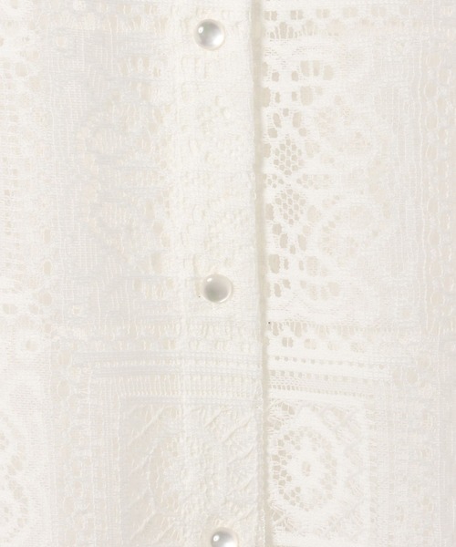 GLOBAL WORK（グローバルワーク）の「イージーケアレースシャツ半袖/584709（シャツ/ブラウス・キッズ・ブラック/ホワイト・130cm/160cm/140cm/150cm）」の10枚目の写真