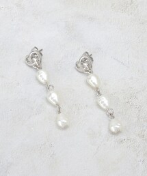 OPAQUE.CLIP | メタル×フェイクパールロングピアス(ピアス(両耳用))