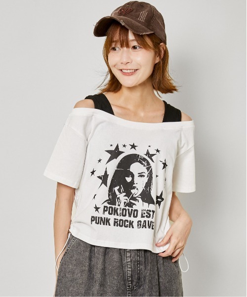 半袖Tシャツ　フェイクレイヤード　レイヤードデザイン　外国人女性　4Ⅼ 3XL 楽天市場】カットソー tシャツ レディース 半袖 フェイク