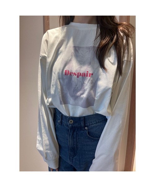 DIP IN CHOCOLATE（ディップインチョコレート）の「グラフィックビッグロンT【DIP IN CHOCOLATE】（Tシャツ/カットソー・レディース・オフホワイト/ホワイト系その他2/ホワイト系その他3・F）」の4枚目の写真