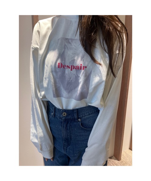 DIP IN CHOCOLATE（ディップインチョコレート）の「グラフィックビッグロンT【DIP IN CHOCOLATE】（Tシャツ/カットソー・レディース・オフホワイト/ホワイト系その他2/ホワイト系その他3・F）」の6枚目の写真