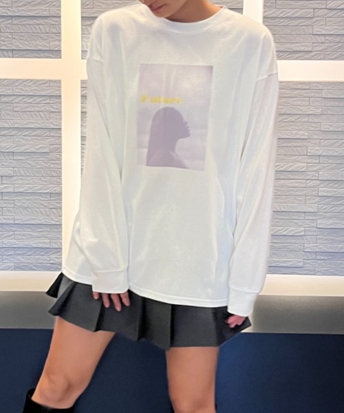 DIP IN CHOCOLATE（ディップインチョコレート）の「グラフィックビッグロンT【DIP IN CHOCOLATE】（Tシャツ/カットソー・レディース・オフホワイト/ホワイト系その他2/ホワイト系その他3・F）」の9枚目の写真