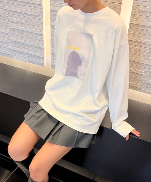 DIP IN CHOCOLATE（ディップインチョコレート）の「グラフィックビッグロンT【DIP IN CHOCOLATE】（Tシャツ/カットソー・レディース・オフホワイト/ホワイト系その他2/ホワイト系その他3・F）」の10枚目の写真