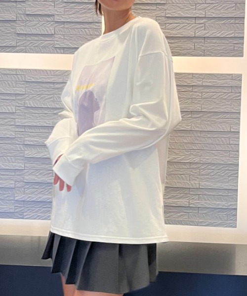 DIP IN CHOCOLATE（ディップインチョコレート）の「グラフィックビッグロンT【DIP IN CHOCOLATE】（Tシャツ/カットソー・レディース・オフホワイト/ホワイト系その他2/ホワイト系その他3・F）」の11枚目の写真