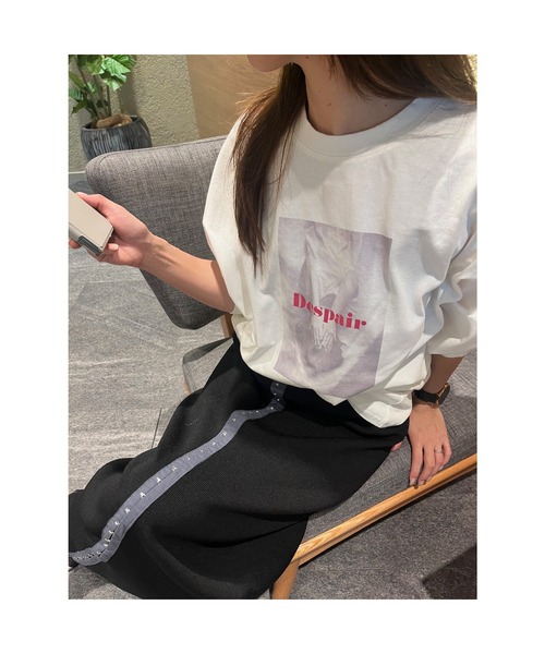 DIP IN CHOCOLATE（ディップインチョコレート）の「グラフィックビッグロンT【DIP IN CHOCOLATE】（Tシャツ/カットソー・レディース・オフホワイト/ホワイト系その他2/ホワイト系その他3・F）」の17枚目の写真