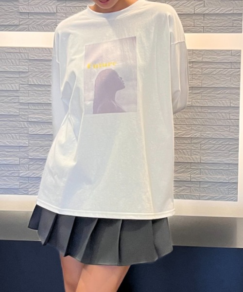 DIP IN CHOCOLATE（ディップインチョコレート）の「グラフィックビッグロンT【DIP IN CHOCOLATE】（Tシャツ/カットソー・レディース・オフホワイト/ホワイト系その他2/ホワイト系その他3・F）」の18枚目の写真