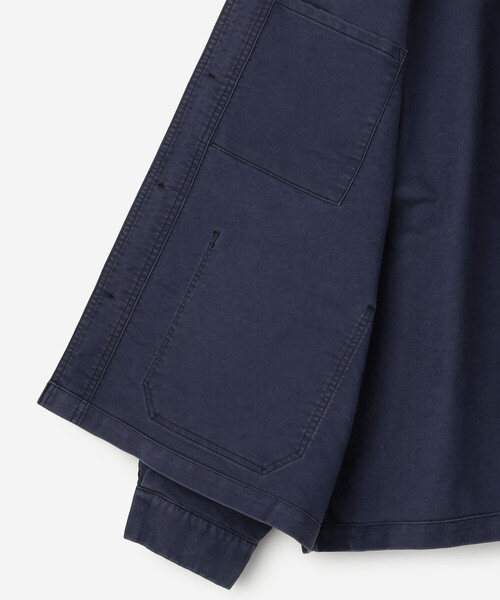 DANTON モールスキン ワイドカバーオール メンズ ネイビー DANTON | コットンモールスキン ワイドカバーオール MEN