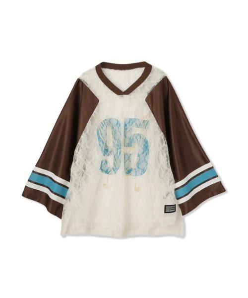 anna sui nyc(アナ スイ エヌ ワイ シー)の「ANNA SUI NYC BUTTERFLY PRINT GAME SHIRT(アナスイ エヌワイシー バタフライプリントゲームシャツ)(Tシャツ/カットソー・レディース・ブラウン/ブラック/シルバー・ONE SIZE)」の8枚目の写真