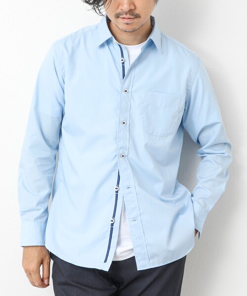 NOLLEY’S(ノーリーズ)の「パラシュートボタン レギュラーカラーシャツ 25AW(シャツ/ブラウス・メンズ・ホワイト/ホワイト系その他/サックスブルー/ブルー系その他/ベージュ系その他・S/M/L/XL)」の4枚目の写真