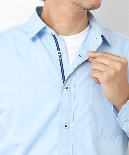 NOLLEY’S(ノーリーズ)の「パラシュートボタン レギュラーカラーシャツ 25AW(シャツ/ブラウス・メンズ・ホワイト/ホワイト系その他/サックスブルー/ブルー系その他/ベージュ系その他・S/M/L/XL)」の13枚目の写真