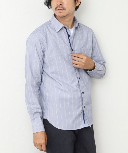 NOLLEY’S(ノーリーズ)の「パラシュートボタン レギュラーカラーシャツ 25AW(シャツ/ブラウス・メンズ・ホワイト/ホワイト系その他/サックスブルー/ブルー系その他/ベージュ系その他・S/M/L/XL)」の16枚目の写真