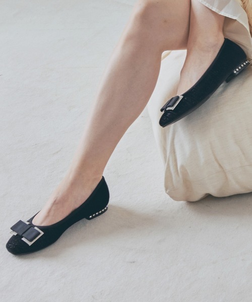 Bridget Birkin(ブリジットバーキン)の「【Bridget Birkin】ヒールビジューリボンパンプス(551042)(パンプス・レディース・ベージュ系その他/ブラック系その他/ブラック系その他2・23/23.5/24/22.5/24.5)」の14枚目の写真