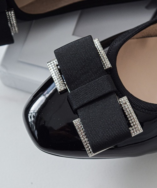 Bridget Birkin(ブリジットバーキン)の「【Bridget Birkin】ヒールビジューリボンパンプス(551042)(パンプス・レディース・ベージュ系その他/ブラック系その他/ブラック系その他2・23/23.5/24/22.5/24.5)」の19枚目の写真