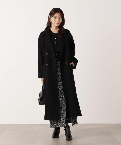 PROPORTION BODY DRESSING(プロポーションボディドレッシング)の「【加藤栞さん着用】ダブル釦チェスターコート / 1215252002(ステンカラーコート・レディース・ベージュ/ダークグレー/ブラック/グレー・MEDIUM/P/S/SMALL)」の6枚目の写真
