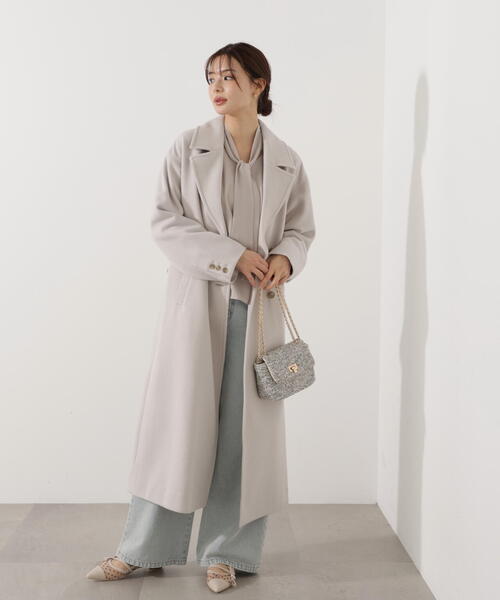 PROPORTION BODY DRESSING(プロポーションボディドレッシング)の「【加藤栞さん着用】ダブル釦チェスターコート / 1215252002(ステンカラーコート・レディース・ベージュ/ダークグレー/ブラック/グレー・MEDIUM/P/S/SMALL)」の15枚目の写真