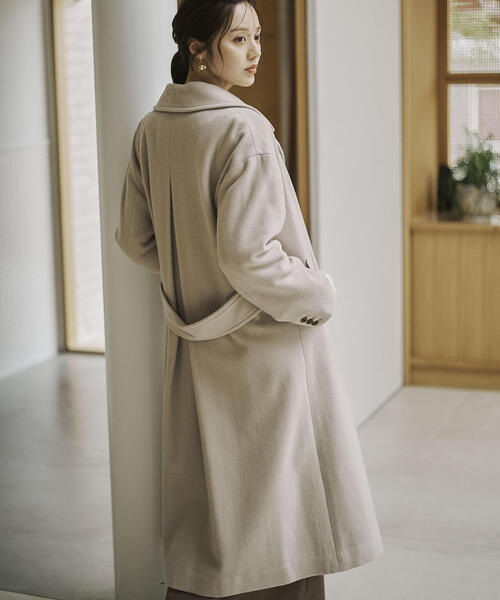 加藤栞さん着用】ダブル釦チェスターコート / 1215252002（ステン