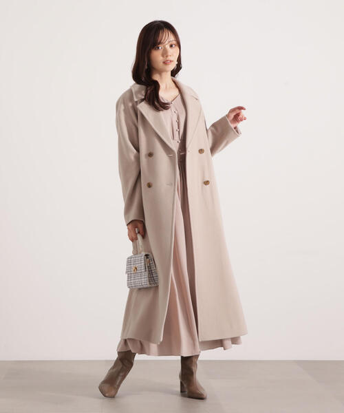 ダブル釦チェスターコート / 1215252002（ステンカラーコート