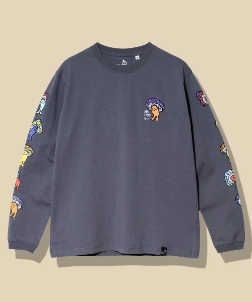 go slow caravan（ゴースローキャラバン）の「USA/C Hi!PSY!キノコ ロングスリーブ TEE（Tシャツ/カットソー・メンズ・ブルーグリーン/ブラック系その他2/ホワイト・X-LARGE/LARGE/MEDIUM）」の3枚目の写真