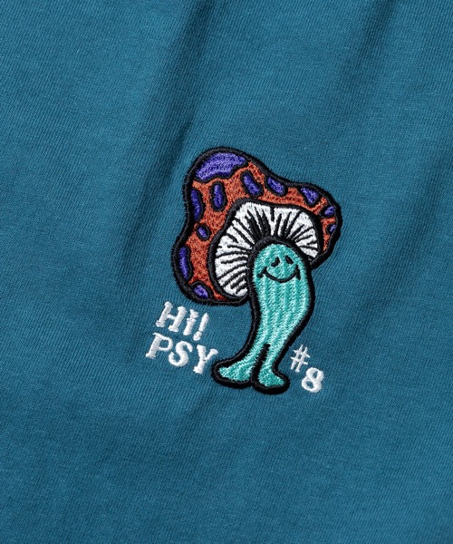 go slow caravan（ゴースローキャラバン）の「USA/C Hi!PSY!キノコ ロングスリーブ TEE（Tシャツ/カットソー・メンズ・ブルーグリーン/ブラック系その他2/ホワイト・X-LARGE/LARGE/MEDIUM）」の5枚目の写真