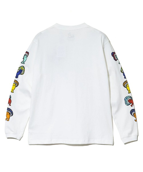 go slow caravan（ゴースローキャラバン）の「USA/C Hi!PSY!キノコ ロングスリーブ TEE（Tシャツ/カットソー・メンズ・ブルーグリーン/ブラック系その他2/ホワイト・X-LARGE/LARGE/MEDIUM）」の13枚目の写真