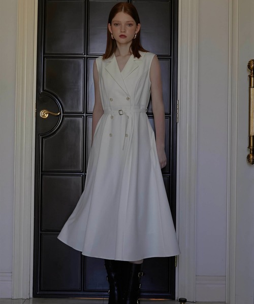 Luan(ルアン)の「【Luan】TRENCH LONG DRESS/トレンチロングドレス(ワンピース・レディース・アイボリー/ベージュ・1/0)」の1枚目の写真